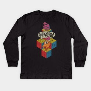 RETRO STYLE -Qbert 70s Kids Long Sleeve T-Shirt